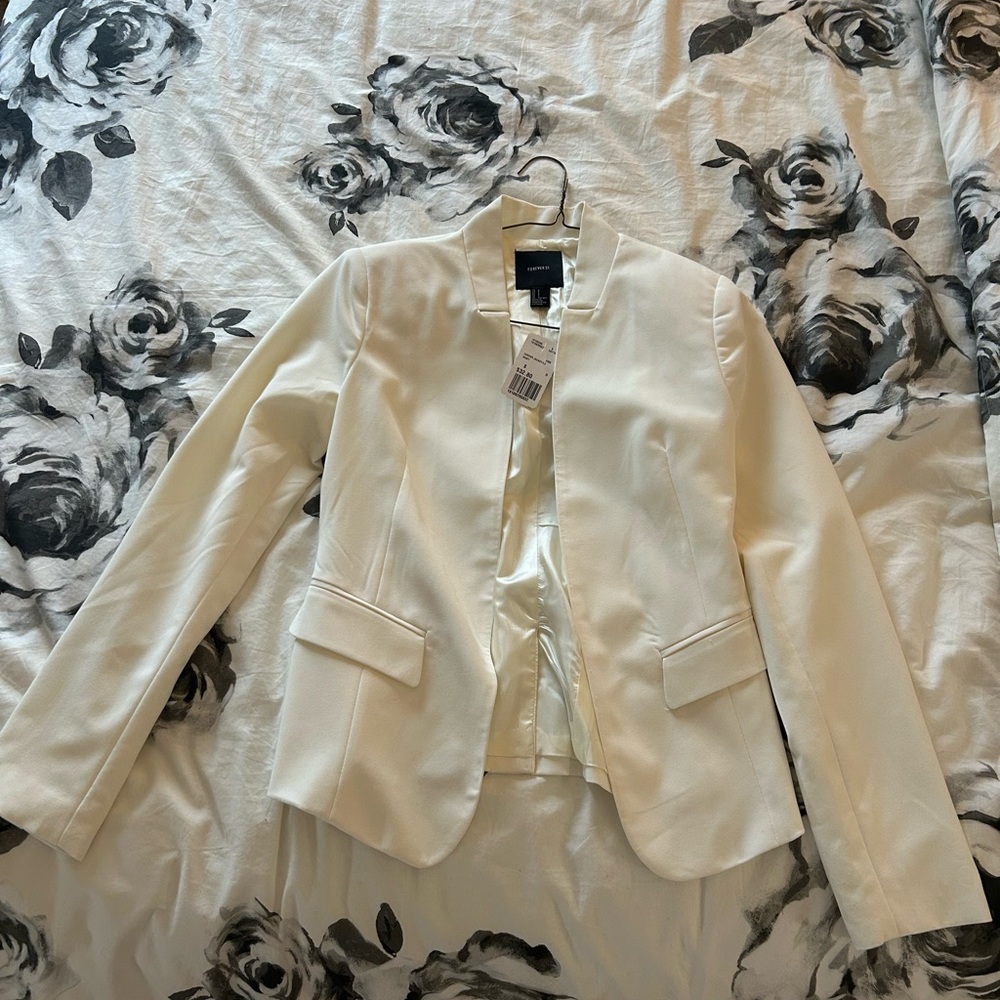 Forever 21 Cream Blazer for a Polished Look